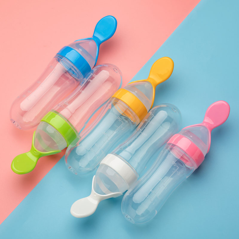 Biberon-chargeur cuillère silicone | BabySpoon-Bottle™