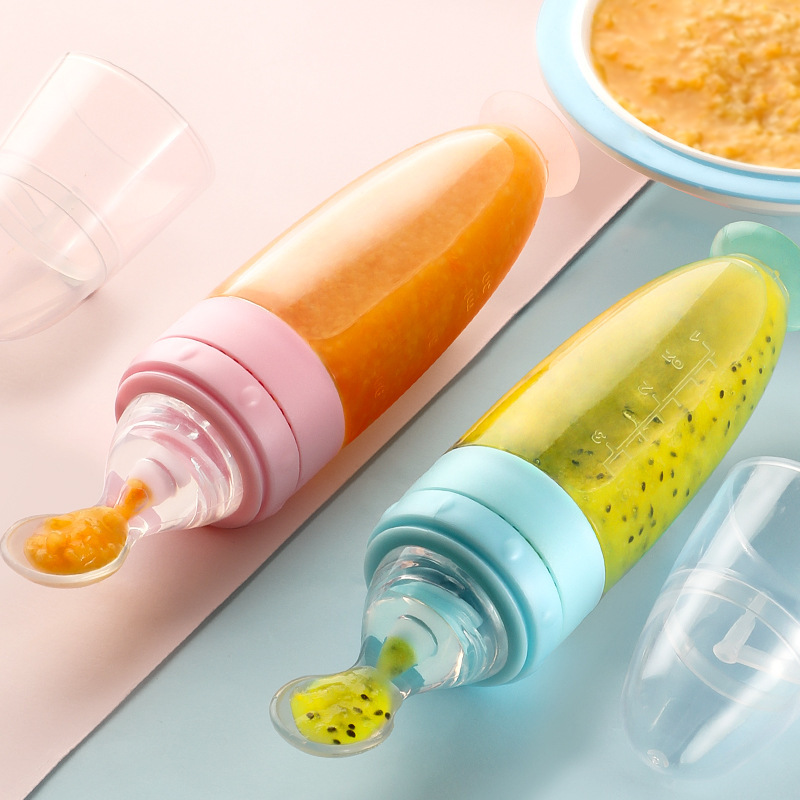 Biberon-chargeur cuillère silicone | BabySpoon-Bottle™