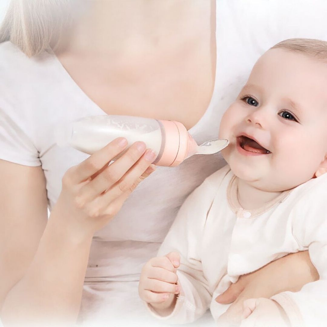 Biberon-chargeur cuillère silicone | BabySpoon-Bottle™