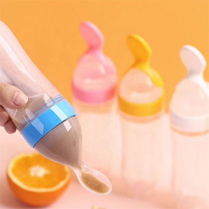 Biberon-chargeur cuillère silicone | BabySpoon-Bottle™